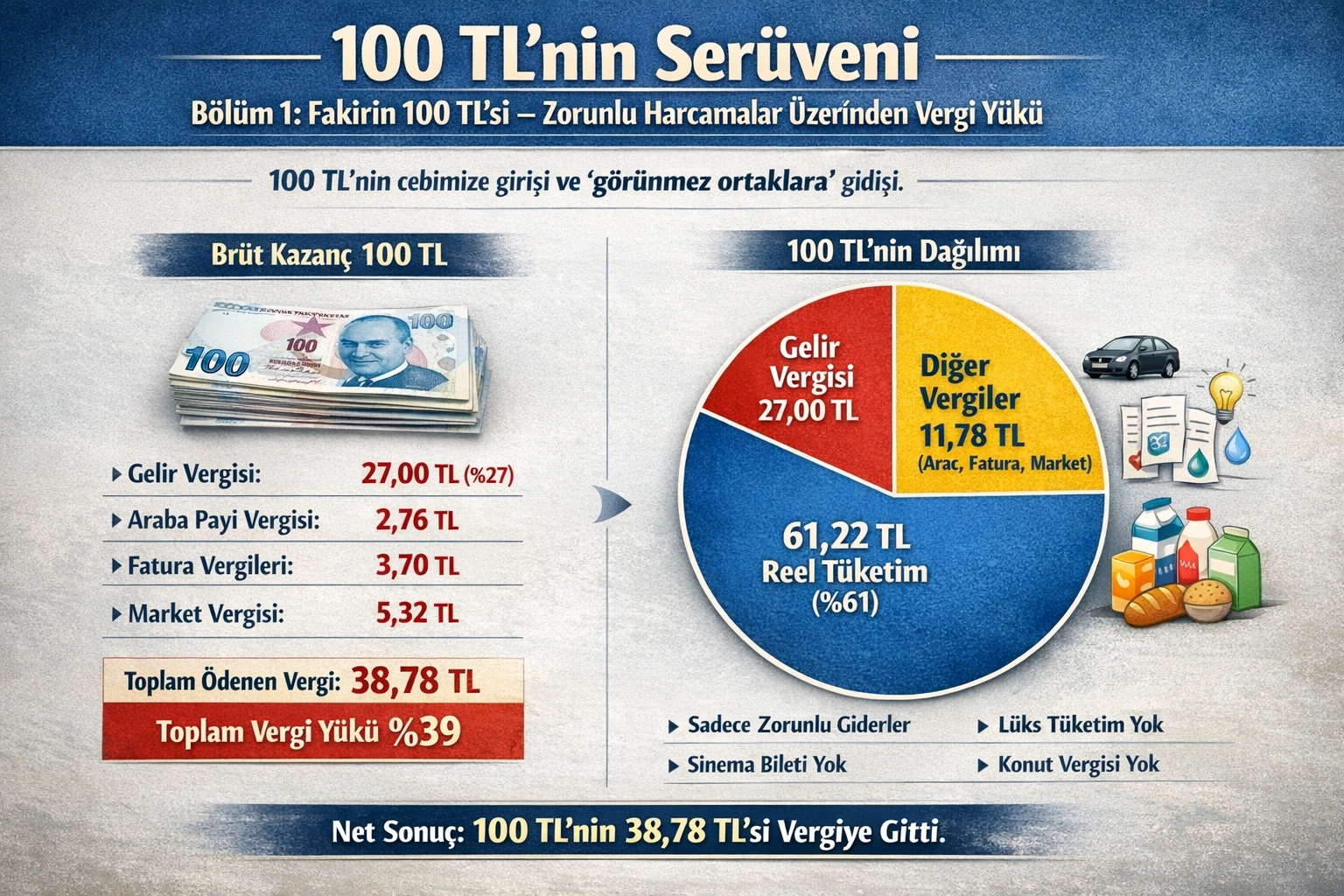 100 TL’nin Serüveni- Bölüm 1: Dar Gelirlinin 100 TL’si /Görünmez Ortaklarla Yaşamak - Benzer İçerik