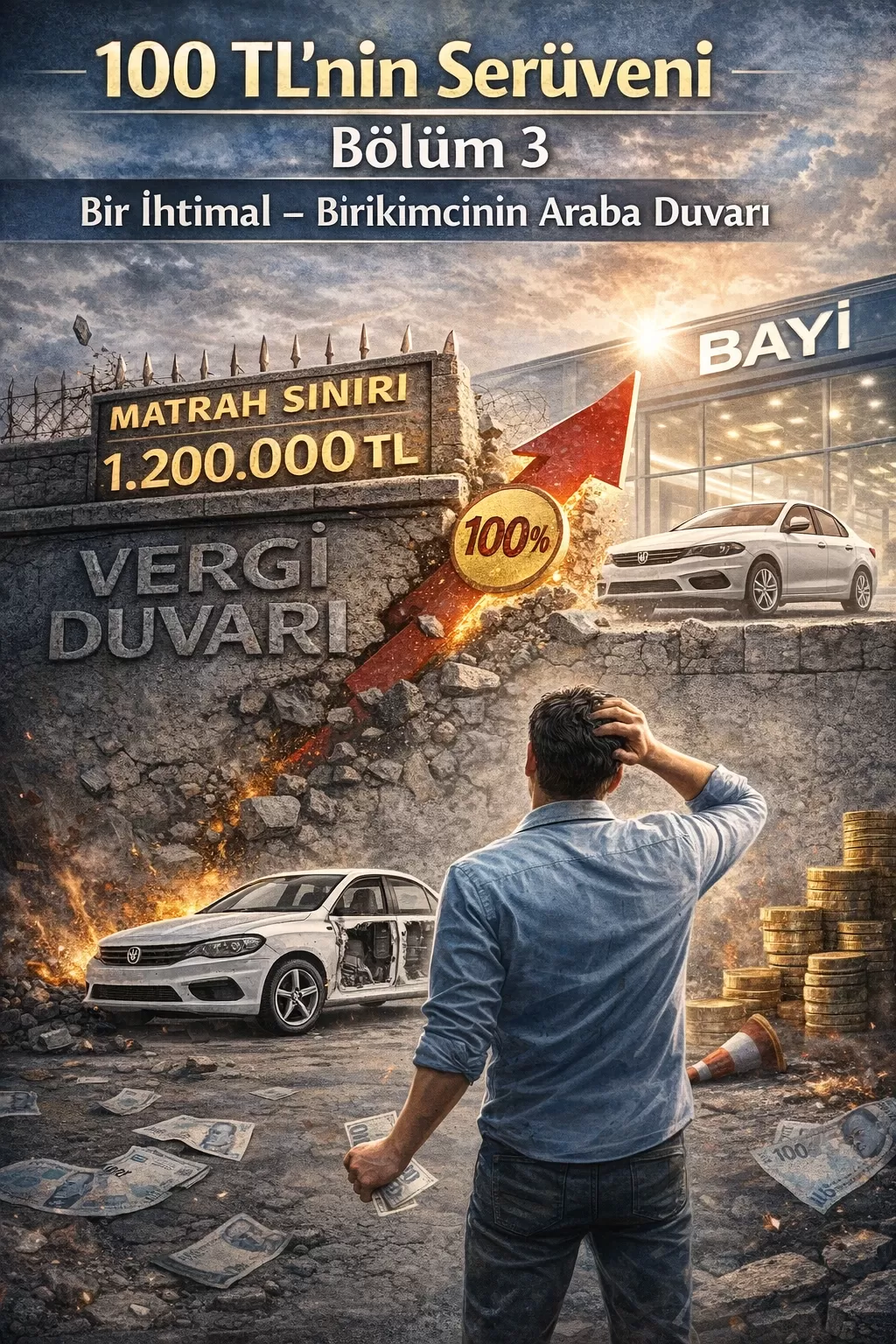 100 TL’nin Serüveni -Bölüm 3: Bir İhtimal  /  Birikimcinin Araba Duvarı