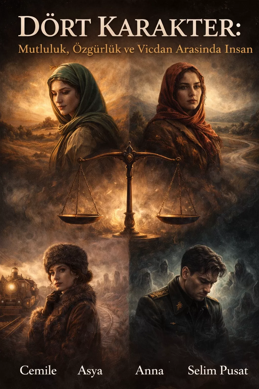 Dört Karakter, Dört Mahkeme: Mutluluk, Özgürlük ve Vicdan Arasında İnsan